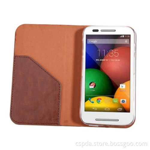 PU Stand Case for Motorola Moto E With Card Slot
